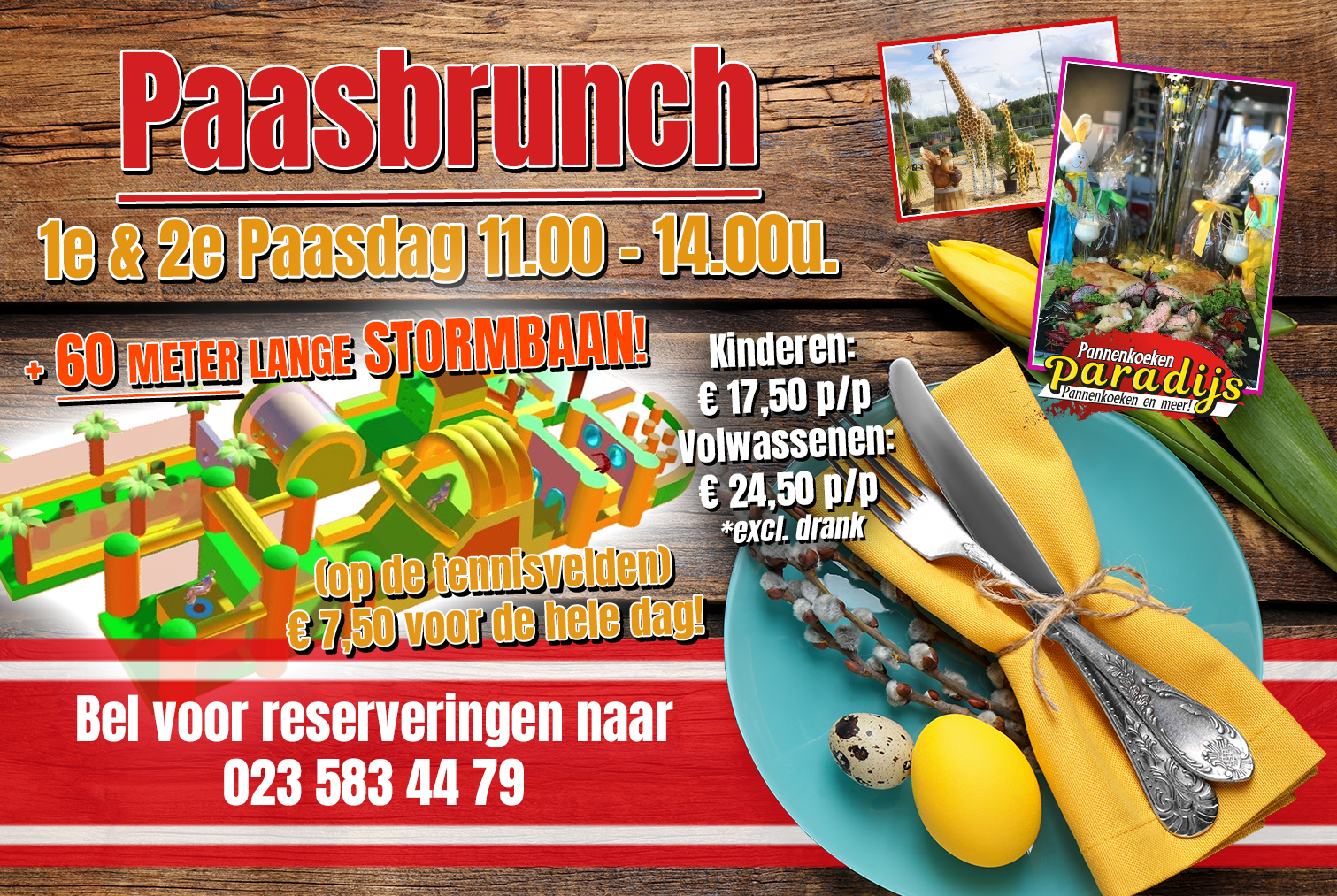 Paasbrunch op 1e en 2e Paasdag